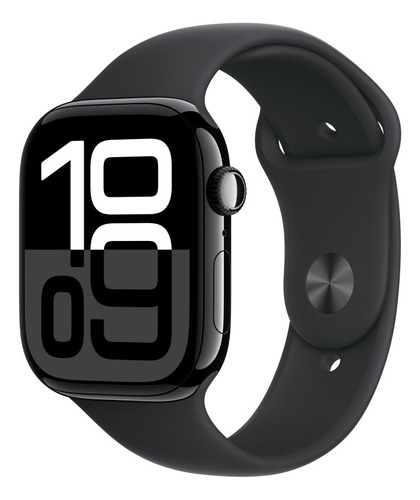 Apple Watch S10 Gps + Cellular 42mm S/m Aluminio Color Negro Negro Azabache Correa Deportiva Negra Negro Brillante