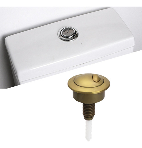 Accesorios De Baño Con Botón Pulsador Oro 8,7 Cm X 4,8 Cm