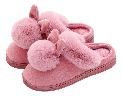 Presa Pantufla Sandalia Conejo Calientita Cómoda Acojinada [