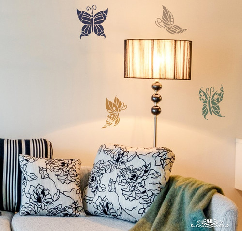 Stencil Mariposas Art Plantilla Decorativa Para Pintar