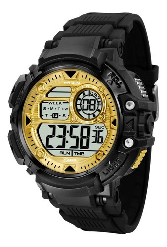 Relógio X-games Masculino Digital Xmppd476 Preto Dourado Lan