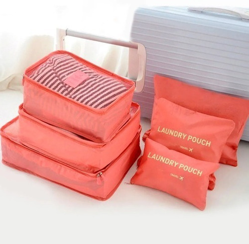 Organizador De Viaje Valija Set X6 Kit Estuche Ropa Neceser