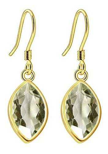 Natural Marquise Gemstone 925 Sterling Silver 18k Gold Plate