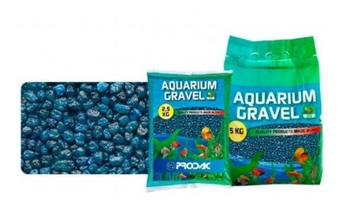 Grava Quarzo Azul Prodac 2-3mm 2.5kg Acuario Piedras Fondo