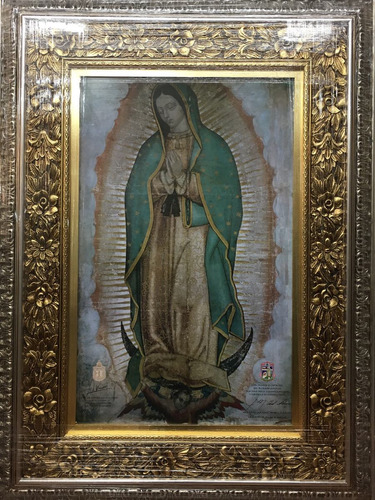 Cuadro Virgen De Guadalupe 120x90 Marco En Hoja De Oro