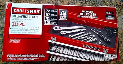 Craftsman 311 on sale piece tool set