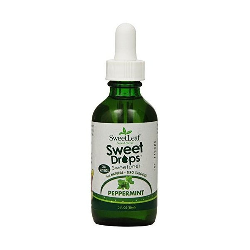 Sweetleaf Dulce Gotas De LĂquido Stevia Sweetener, Menta, 2