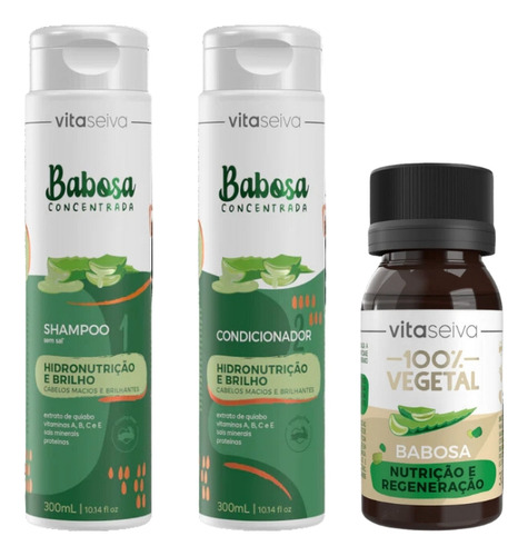 Kit Vita Seiva Babosa Shampoo+cond+oleo