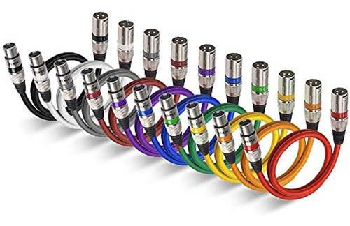 Xlr A Xlr Cable De Audio De Micrófono De Colores Equilibrado