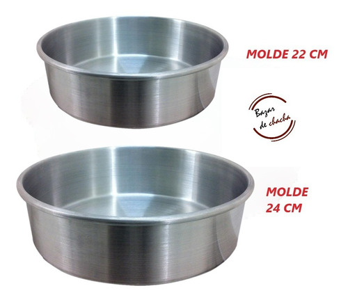 Set De Moldes Para Queque / Keke De Aluminio 22 Cm / 24 Cm