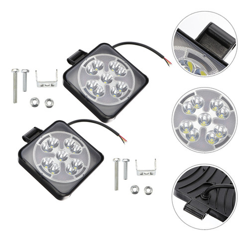 Nuevo 2pcs Llevó La Luz Cuadrada Del Coche De La Lámpara De