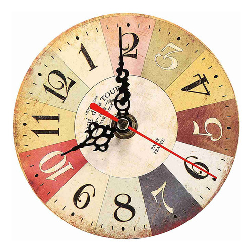 Reloj De Pared Redondo Vintage, 1 Pieza, Artístico, Creativo