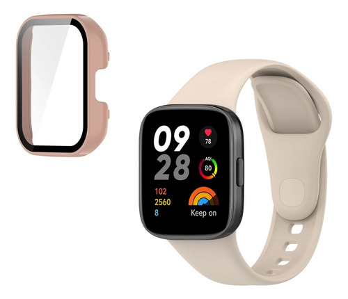 Pulsera De Repuesto Para Redmi Watch 3 + Funda Rosa