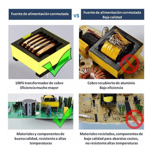 Imagen 3 de 4 de Pack 4 Fuente Switching 12v 5a 60w Metalico