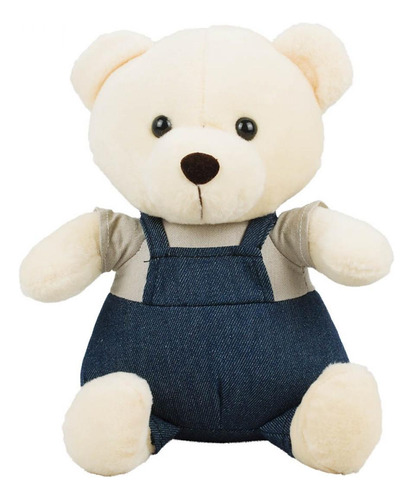 Urso Macacão Sentado 25cm - Pelúcia Marrom