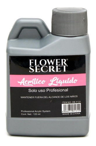 Acrílico Líquido O Monomero Flower Secret 120ml
