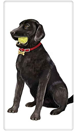 Negro Labrador Retreiver Lab Tenis Pelota Perro Harina Saco 