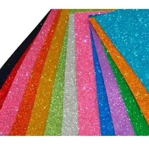 Goma Eva Glitter Brillo 60x40cm  Pack 10 Uni Surtido 