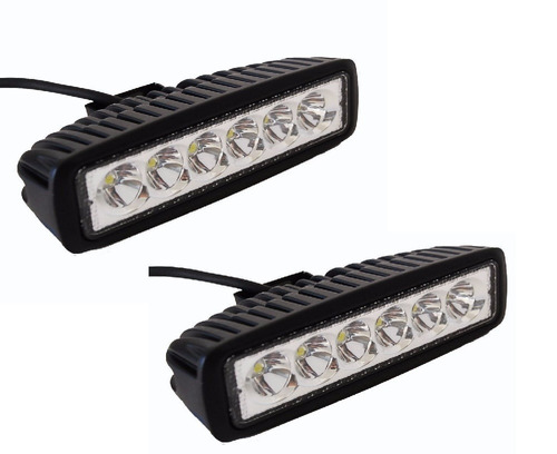 Pack X2 Focos Led Para Autos Barra Led 4x4 Neblinero 18w