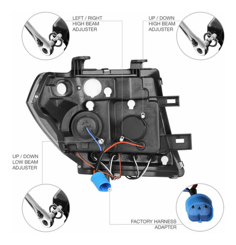 Par Faros Led / Halo Nissan Frontier 2005 2006 2007 2008 Smk