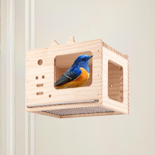Castelo De Casa De Madeira De Para Coelhos Em Formato Médio