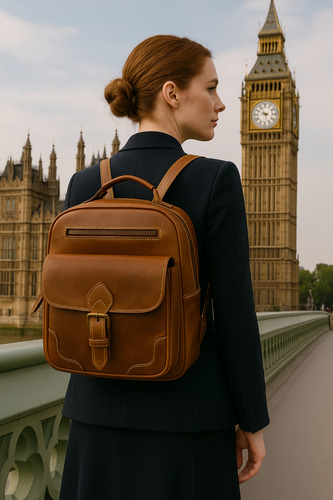 Mochila De Mujer Moda Piel Charol Genuino Akl Bp08