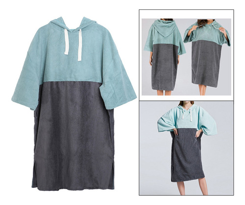 Toalla De Surf De Playa Unisex Toalla Poncho Cambiante Con