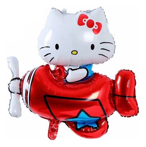 Globos Metálicos Hello Kitty Fiesta Cumpleaños Decoraciones Lunares