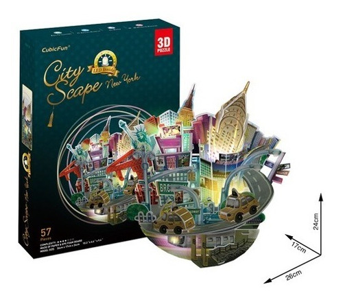 Rompecabezas 3d Led Dubai Cityscape Cubic Fun