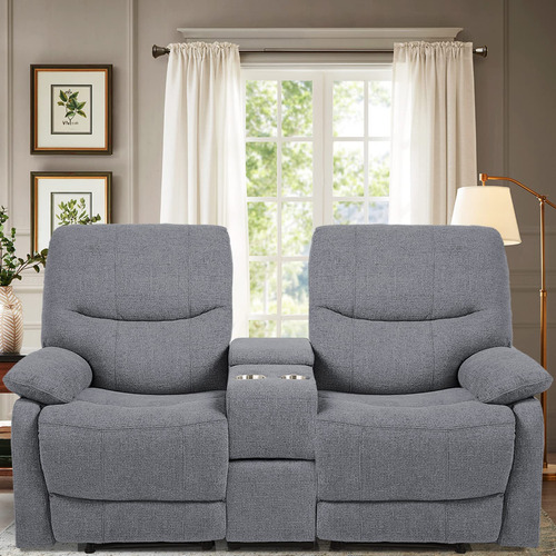 Baijiawei Sofa Biplaza Reclinable Doble Asiento Cine Casa 2