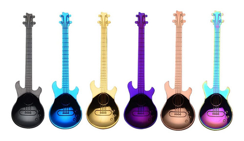 Cucharas De Café Para Guitarra, Paquete De 6 Bonitas Cuchara