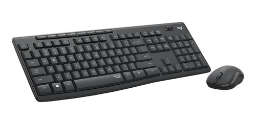 Imagen 2 de 3 de Kit de teclado y mouse inalámbrico Logitech MK295 Español Latinoamérica de color negro