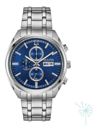 96c136 Reloj Bulova Surveyor Para Caballero Plat/azul