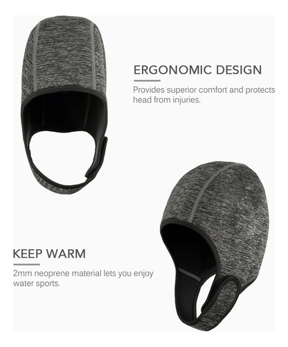 Gorro De Neopreno Con Capucha De Buceo Para Hombre Y Mujer H