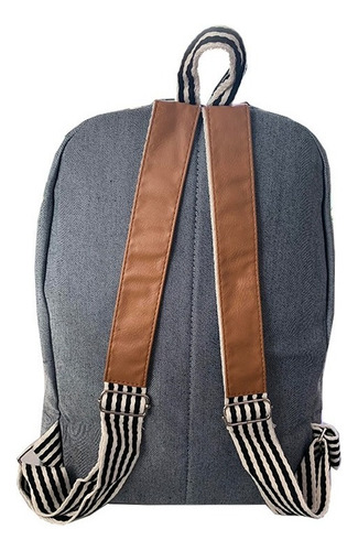 Backpack Mochila Bolsa Escolar Casual Elige Modelo Color Racoon Rayas Azul