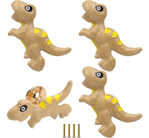 Nakhle 4 Pcs Cartoon Dinosaur Cabinet Knobs,drawer Cabinets.