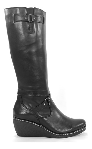 Botas Caña Alta De Cuero Vacuno Mujer Taco Chino Moda Hot Rimini