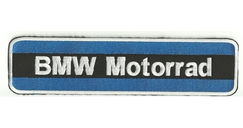 Parche Bmw Motorrad Gris Fondo Azul Oscuro 9.5 X 4 Cm