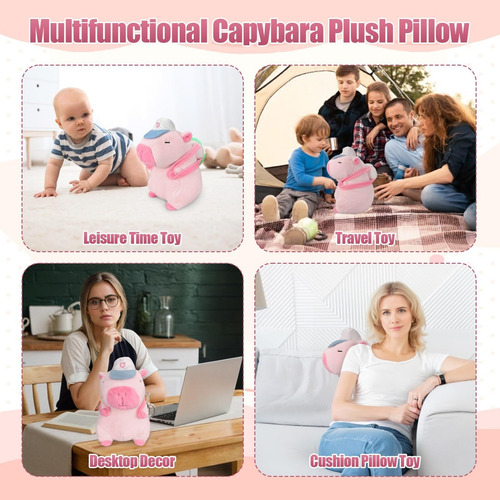 Capybara Peluche Kawaii Capybara Peluche Aniamls Con Mochila