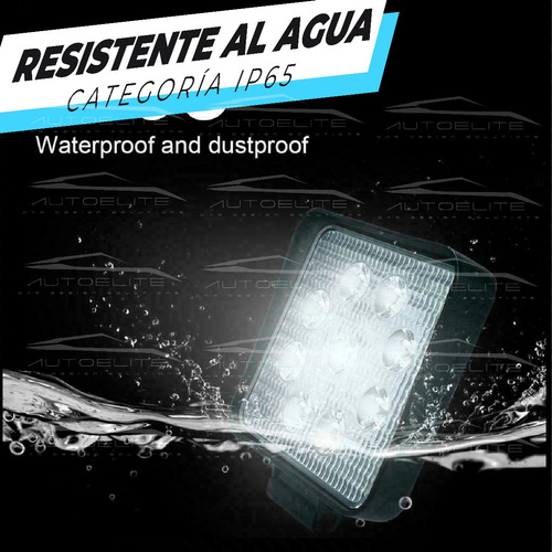 Imagen 9 de 10 de 2 Faros Led Cree Barra 9 Led 27w Cuadrados Jeep 4x4 Off Road