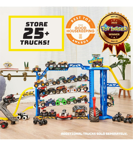 Juego De Garaje Monster Jam Y Almacenaje Con Gra...