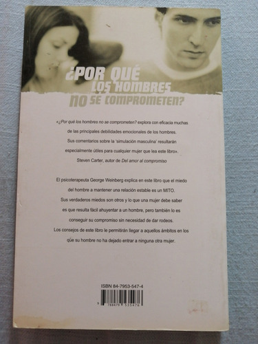 Por Qué Los Hombres No Se Comprometen George Weinberg (Usado)