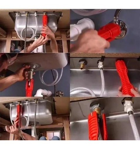Llave Multiple Plomeria Sanitaria 8en1 Reforzada Baño Cocina