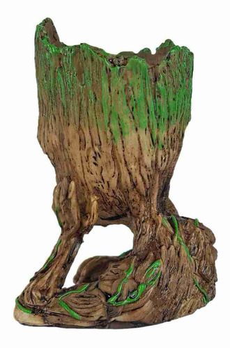 Imagem 2 de 4 de Baby Groot Vaso Suculentas Cacto Decoração Em Resina 14 Cm