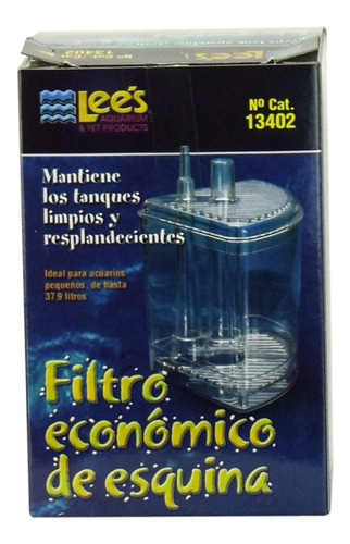 Filtro De Caja Esquinero Acuarios Peces 37 Litros