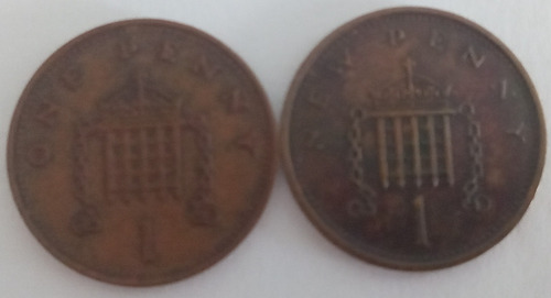 2 Moedas Da Inglaterra - Elizabeth Ii (Usado)
