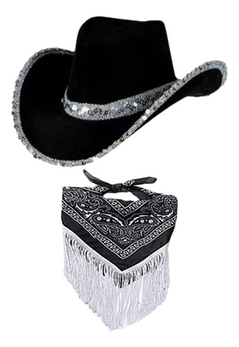 Sombrero De Vaquero Occidental Con Conjunto De Pañuelo Con