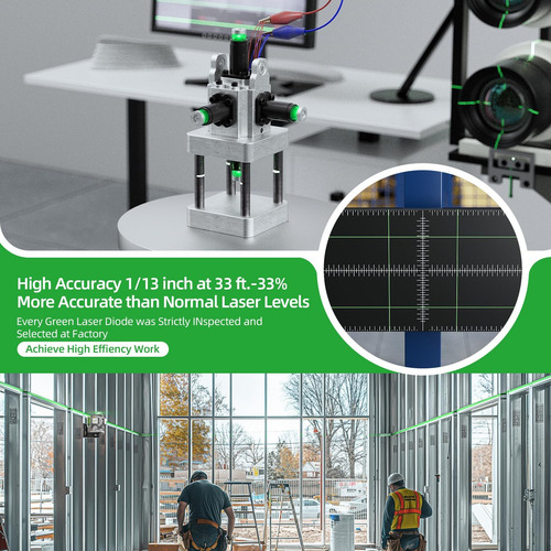 Hueparar Pro Laser Láser Nivel 360 Auto Nivelado, Láser De °