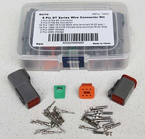 6 Pin Kit Conector Serie Dt Sellado Auto Impermeables D...