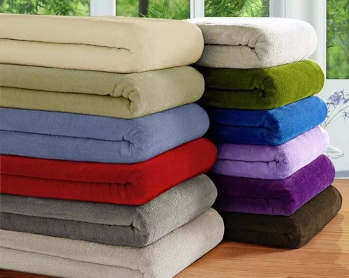 5 Mantas Cobertores Casal Microfibra Cores Lisas Barato!